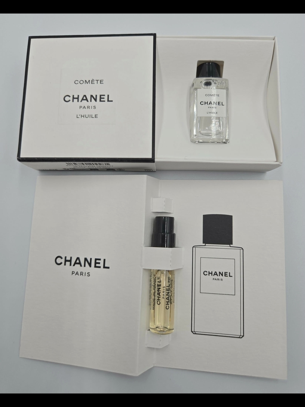 CHANEL COMETE EXCLUSIFS BODY OIL Mini Splash Bottle 4ml+COMETE EDP Spray 1.5ml